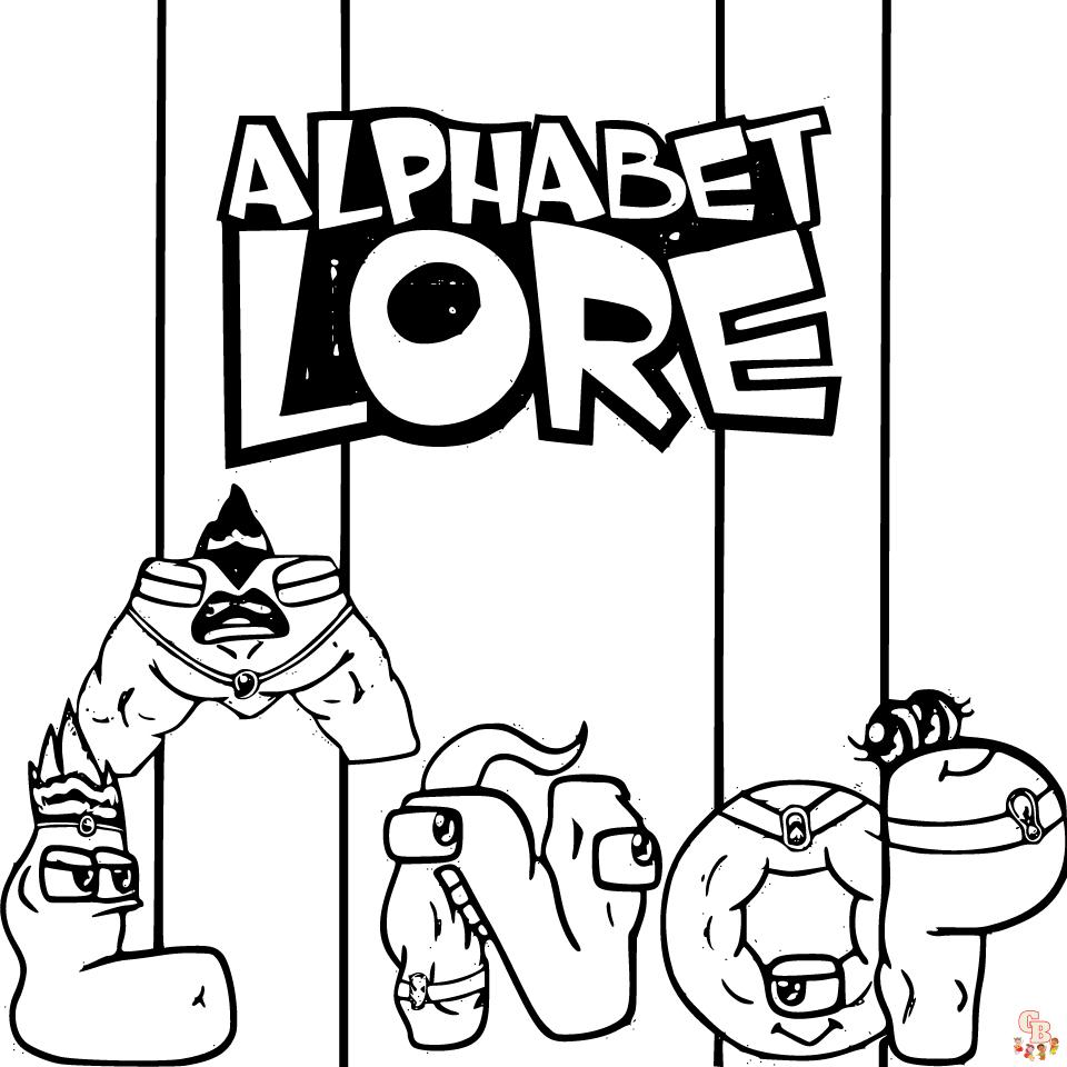 alphabet lore coloring pages to print