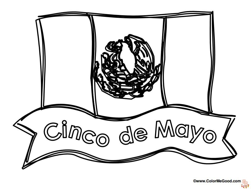 cinco de mayo flag coloring page