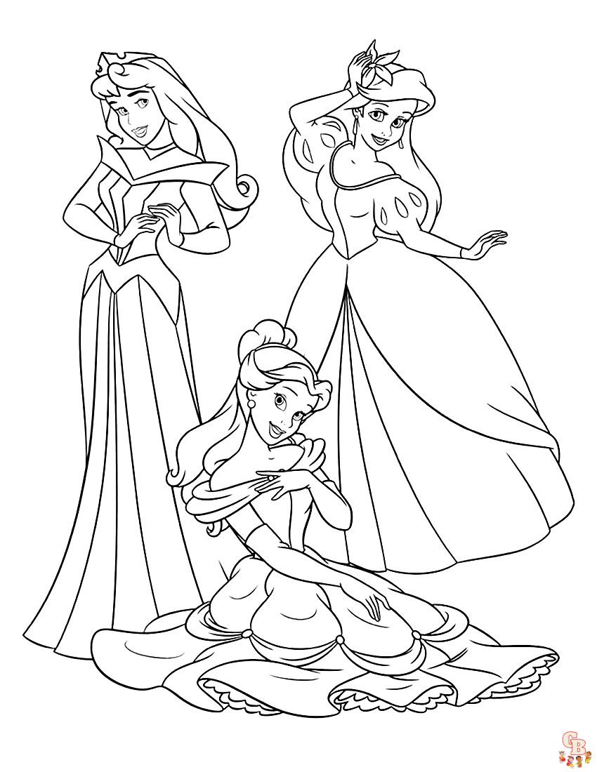 disney princess coloring pages 2