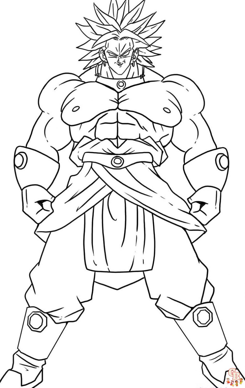 dragon ball super broly coloring pages 2