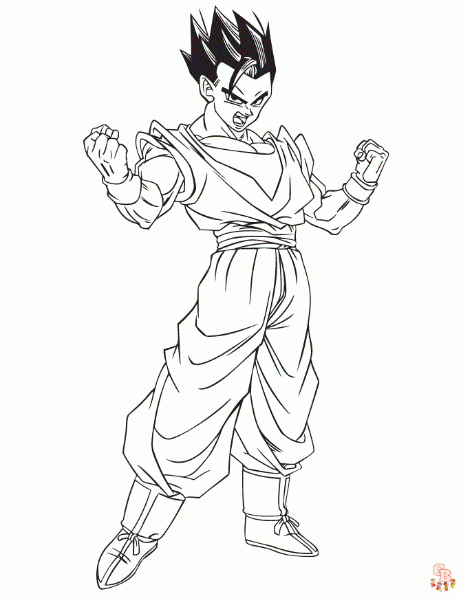 dragon ball z coloring pages gohan 1