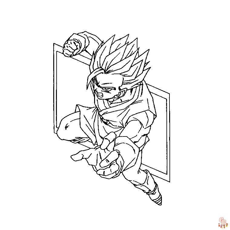 dragon ball z coloring pages gohan 1