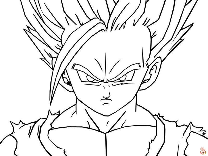 dragon ball z coloring pages gohan 2