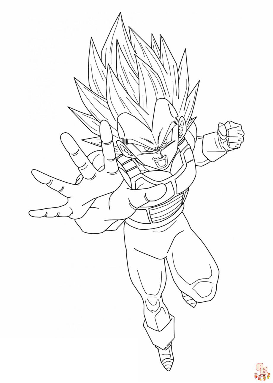 dragon ball z coloring pages vegeta 2