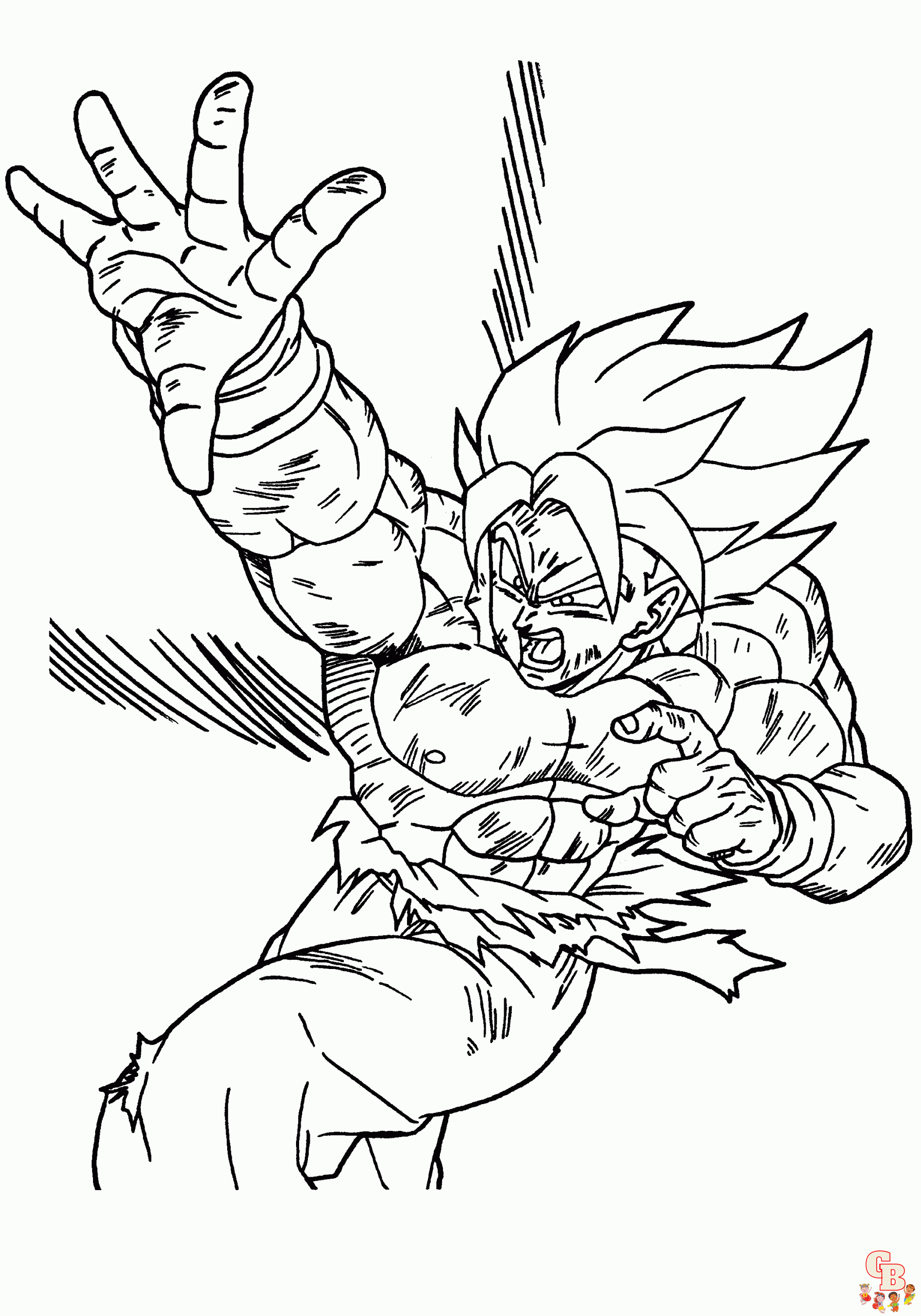 dragon ball z gogeta coloring pages 1