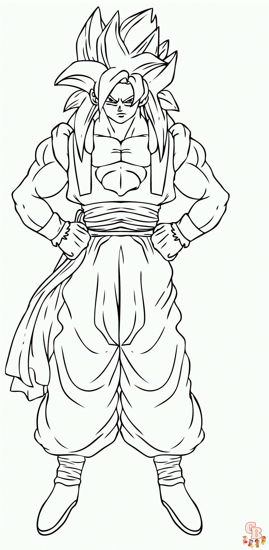 dragon ball z gogeta coloring pages 2