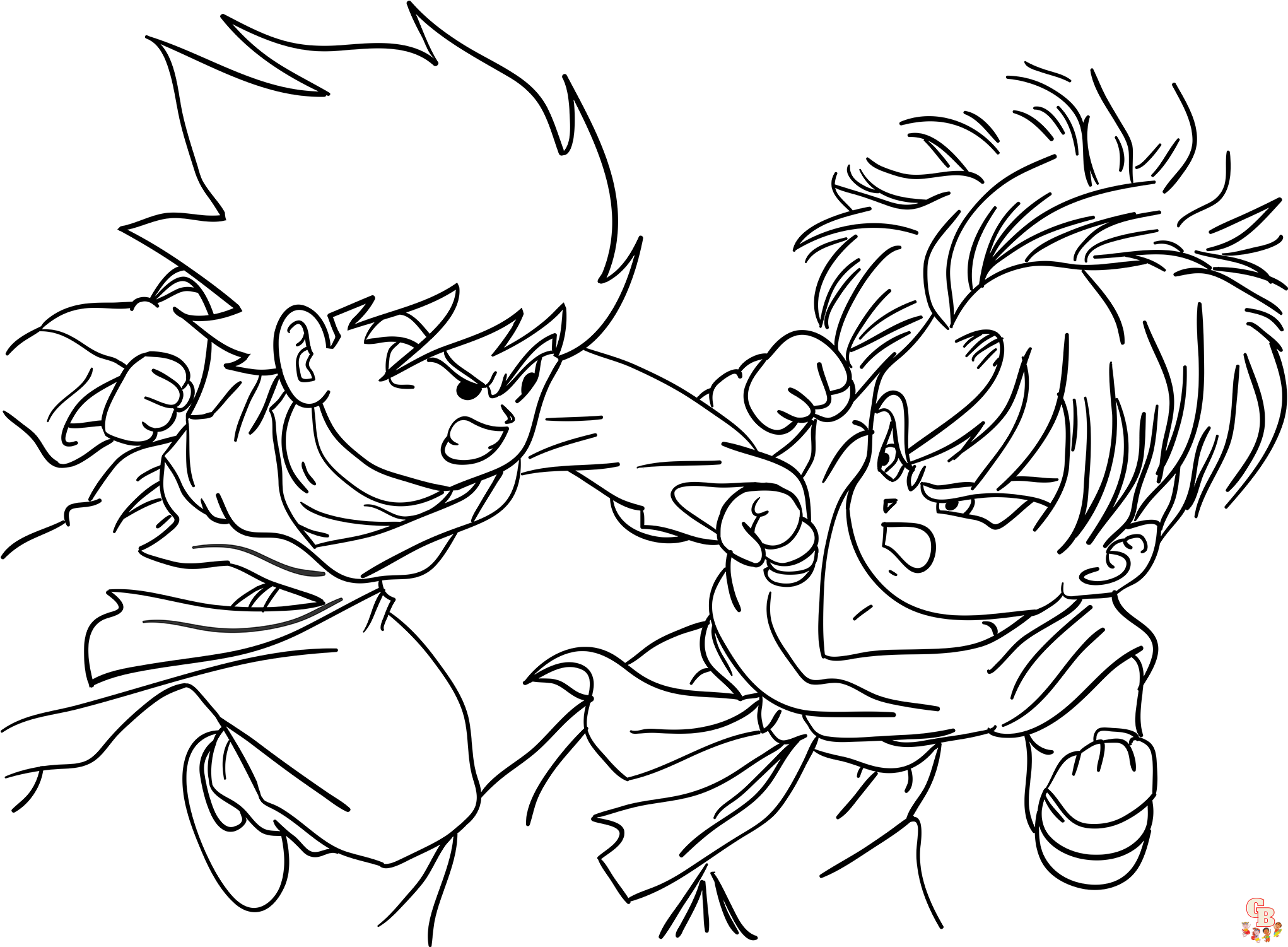 dragon ball z trunks coloring pages 2