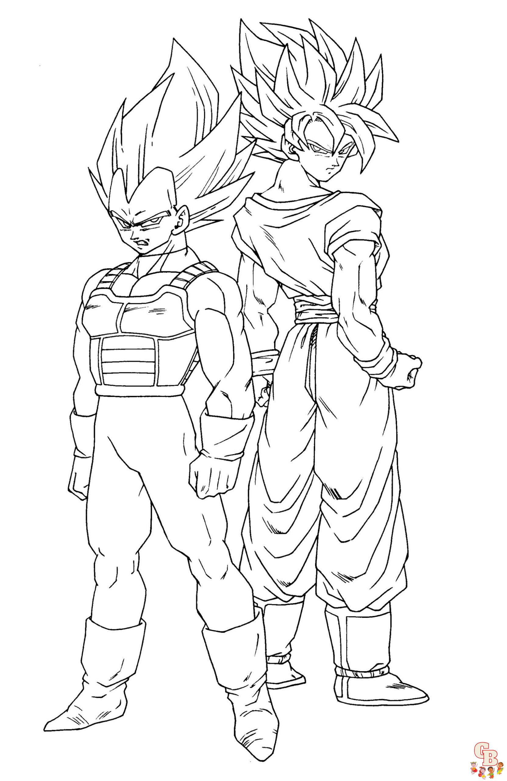 dragon ball z vegeta coloring pages