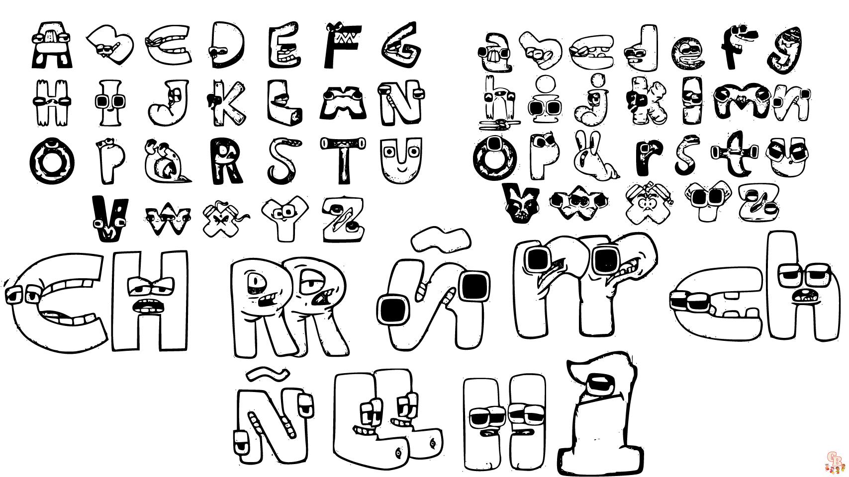 lore alphabet coloring pages