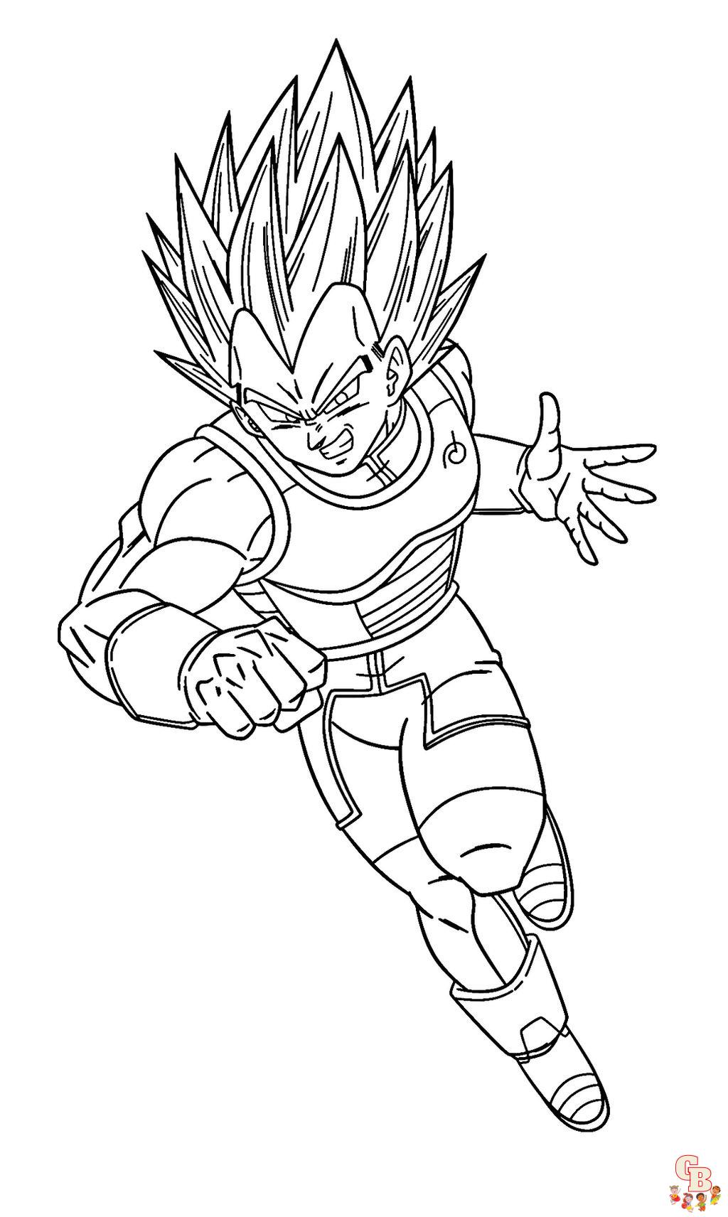 vegeta dragon ball z coloring pages 4