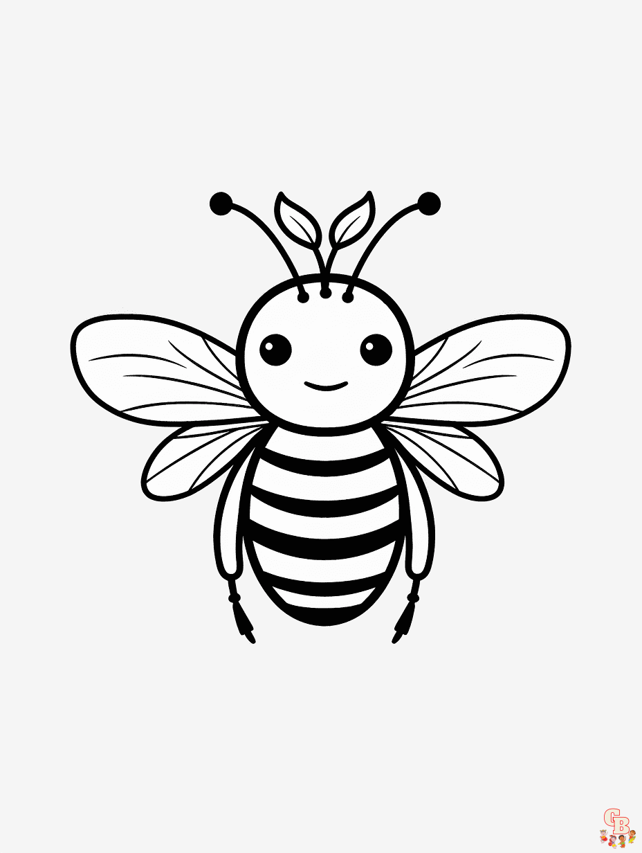 Bee coloring pages to print