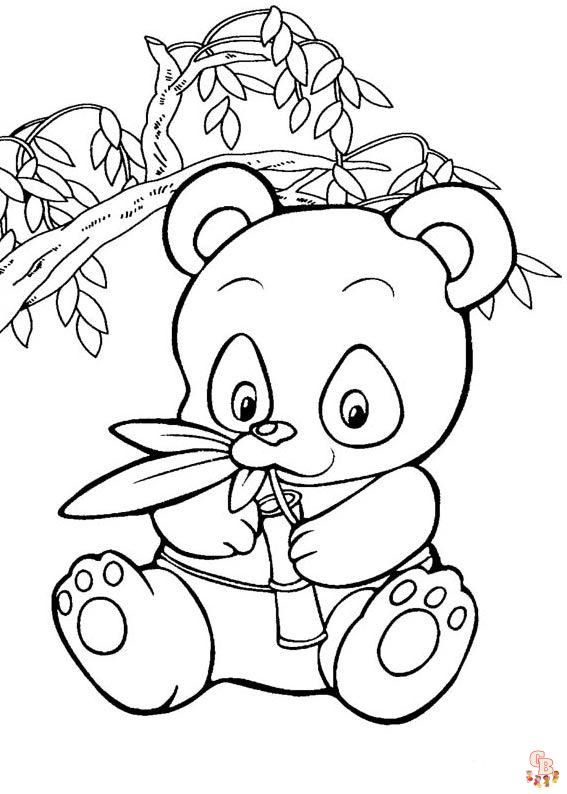 Cartoon Panda Coloring Pages 2