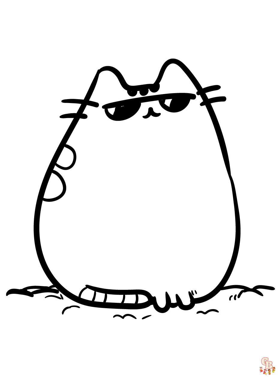 Cool Pusheen Coloring Pages 2