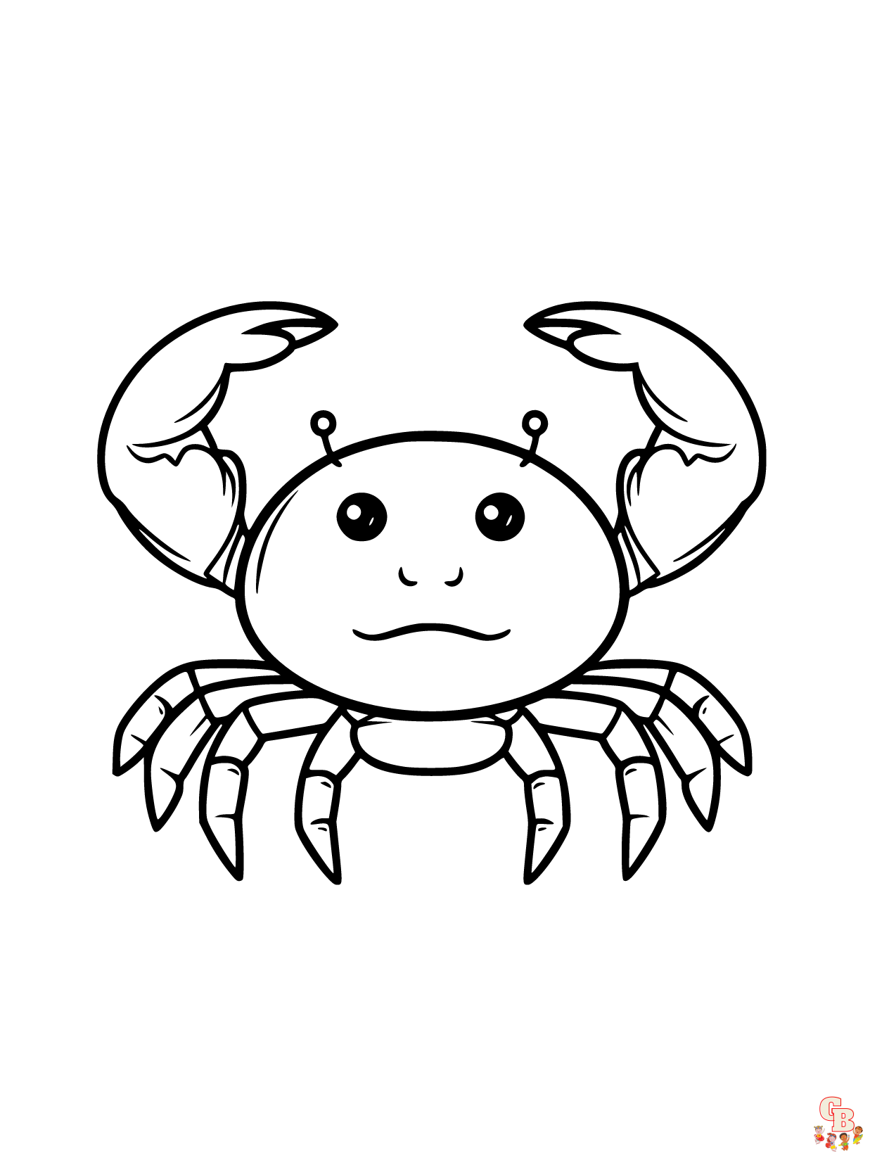 Crab coloring pages free