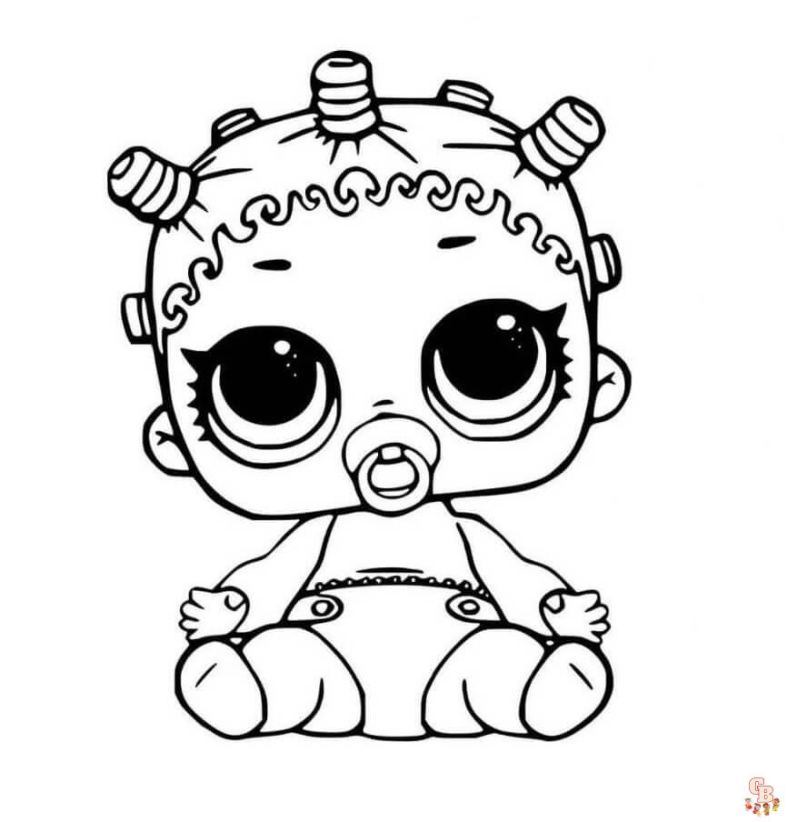 Cute Baby Alive Doll coloring pages easy