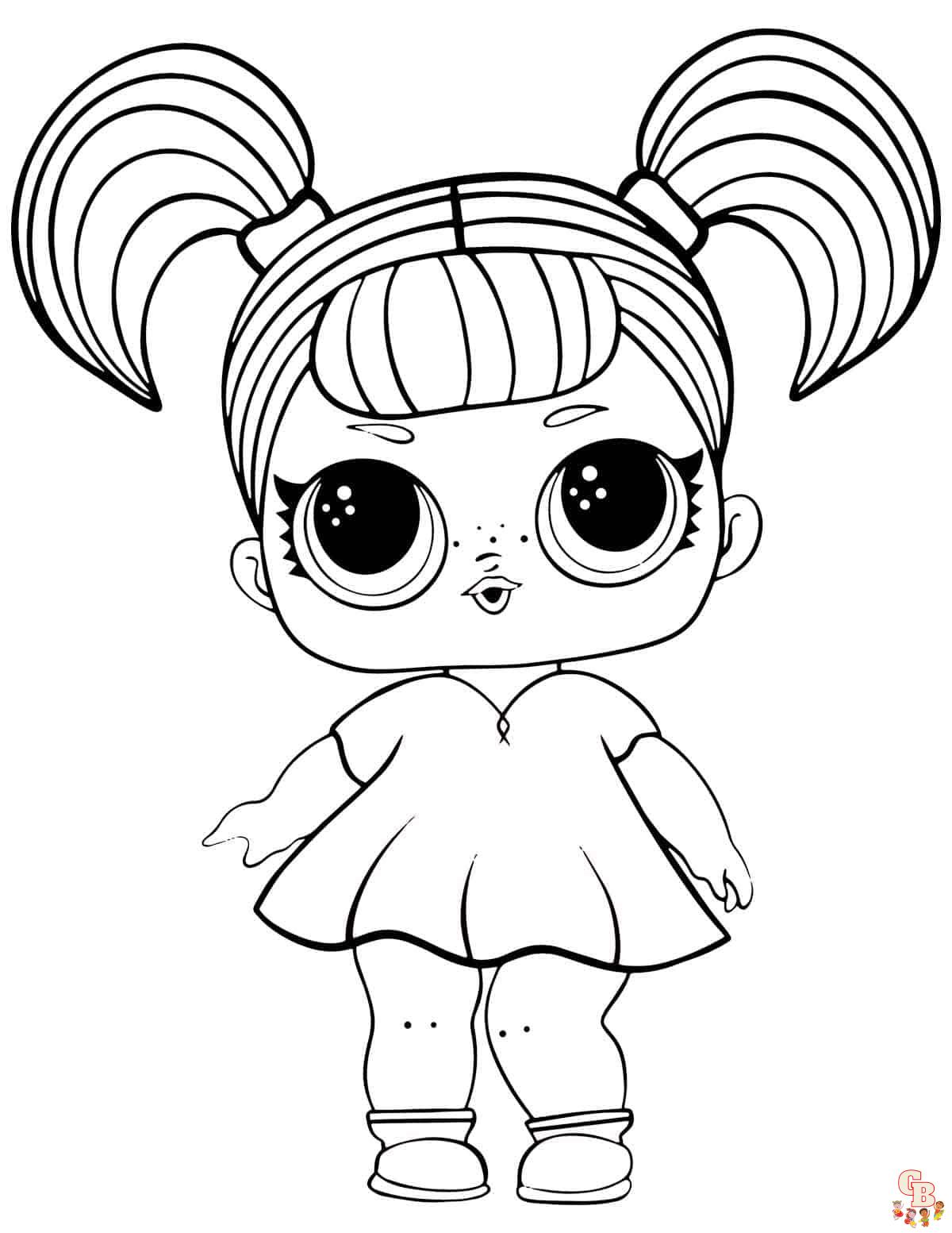 Cute Baby Alive Doll coloring pages to print