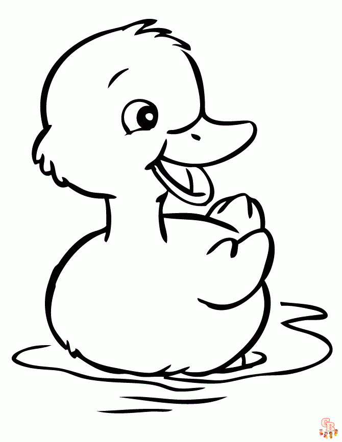 Cute Baby Duck coloring pages