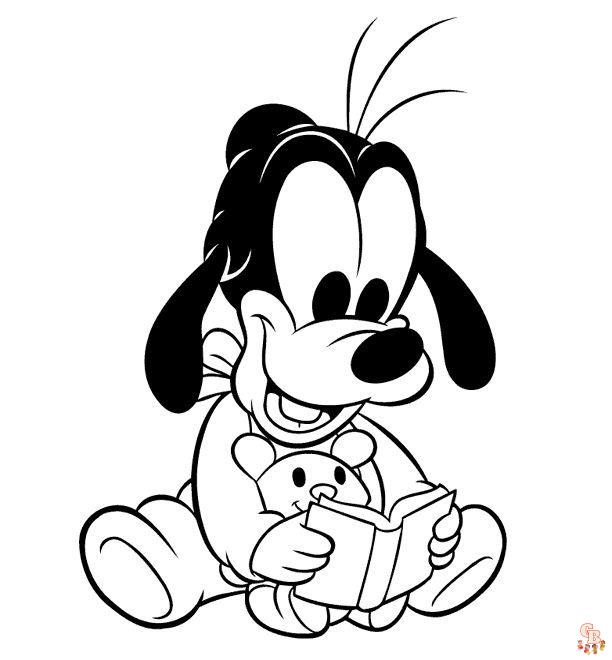 Cute Baby Goofy coloring pages