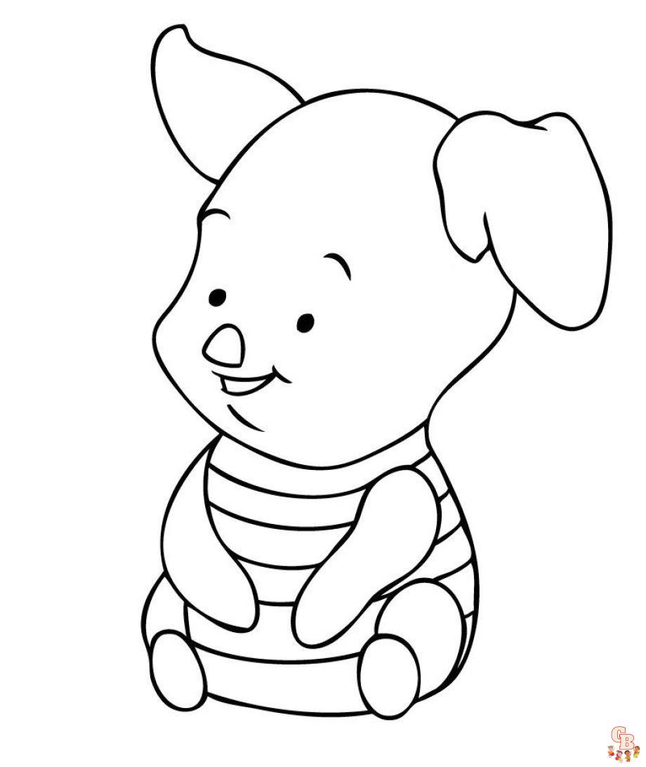 Cute Disney Babies coloring pages easy 2