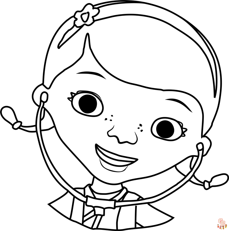 Cute Doc McStuffins coloring pages easy