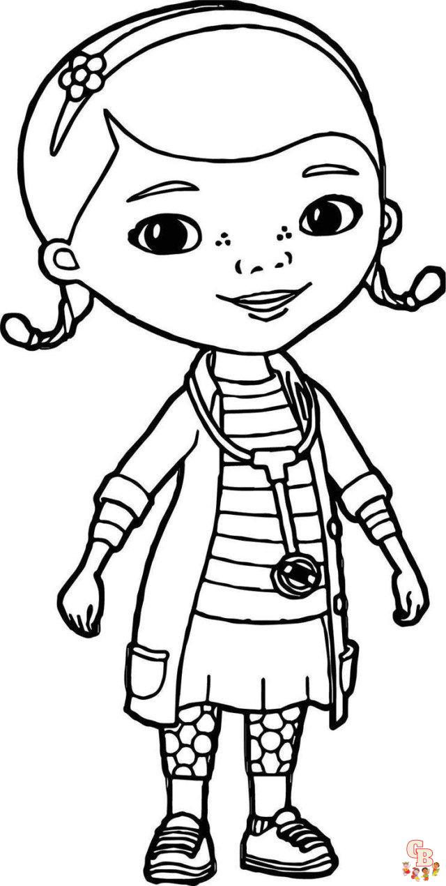 Cute Doc McStuffins coloring pages free 1