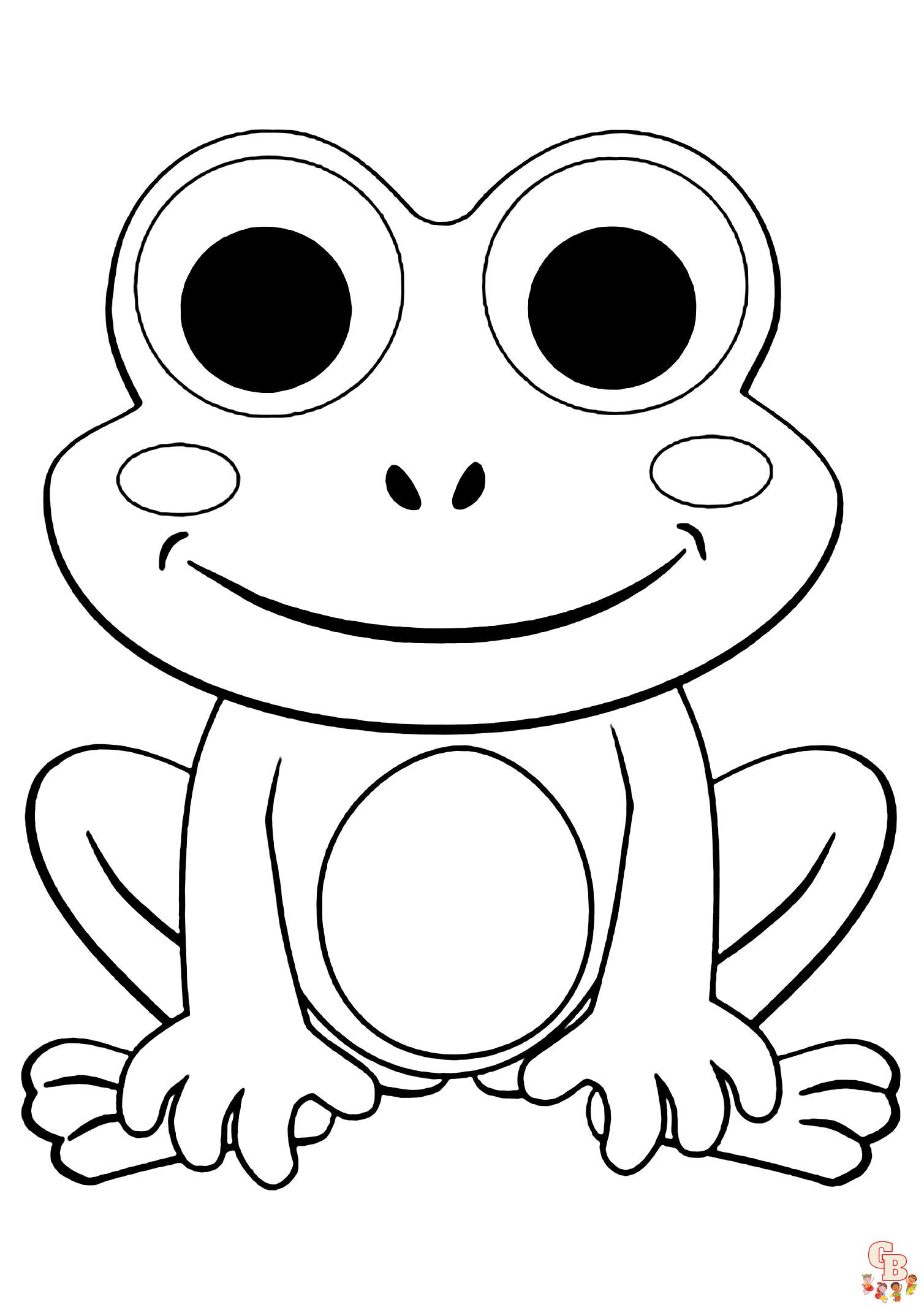 Cute Frog coloring pages printable free