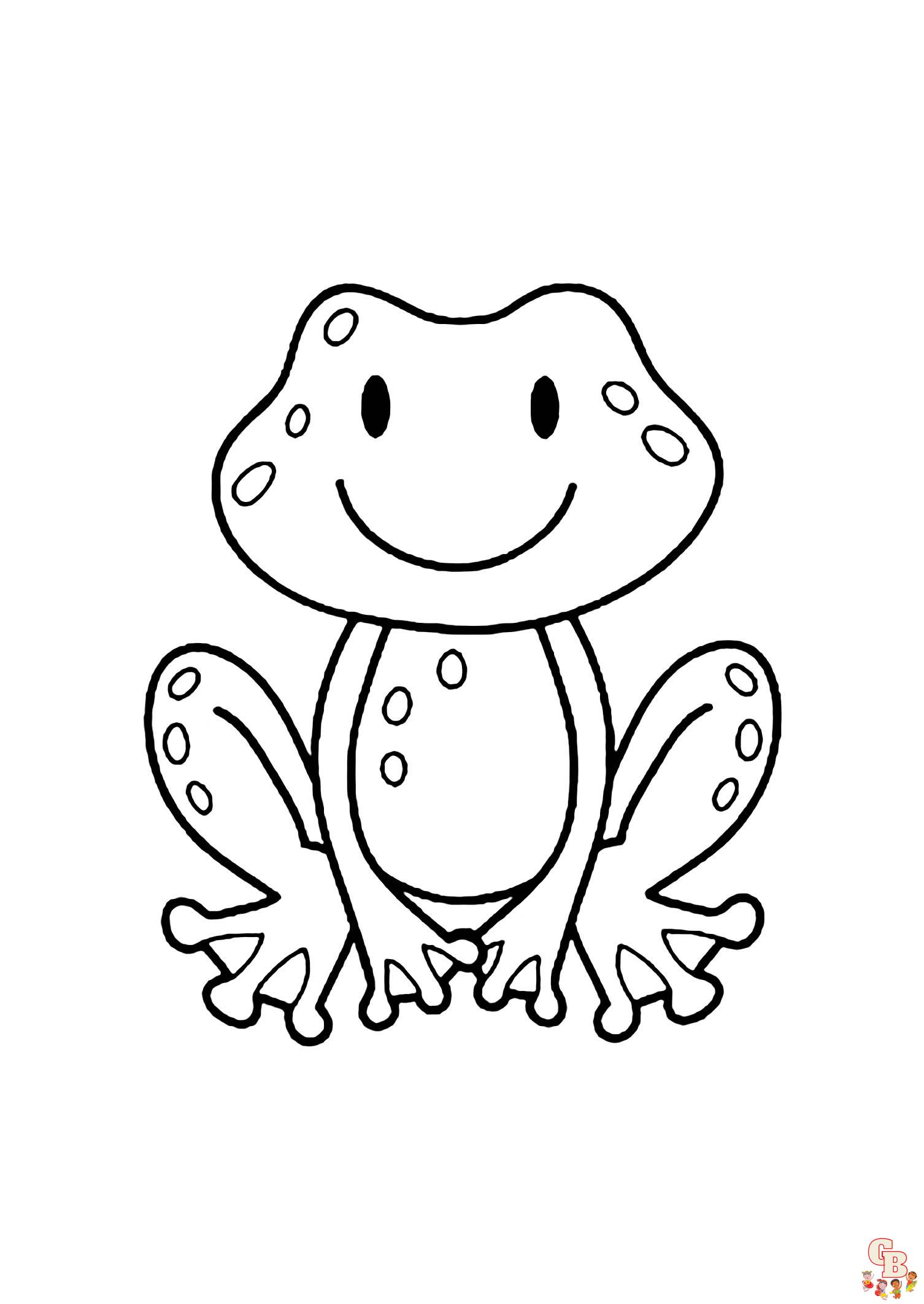 Cute Frog coloring pages to print