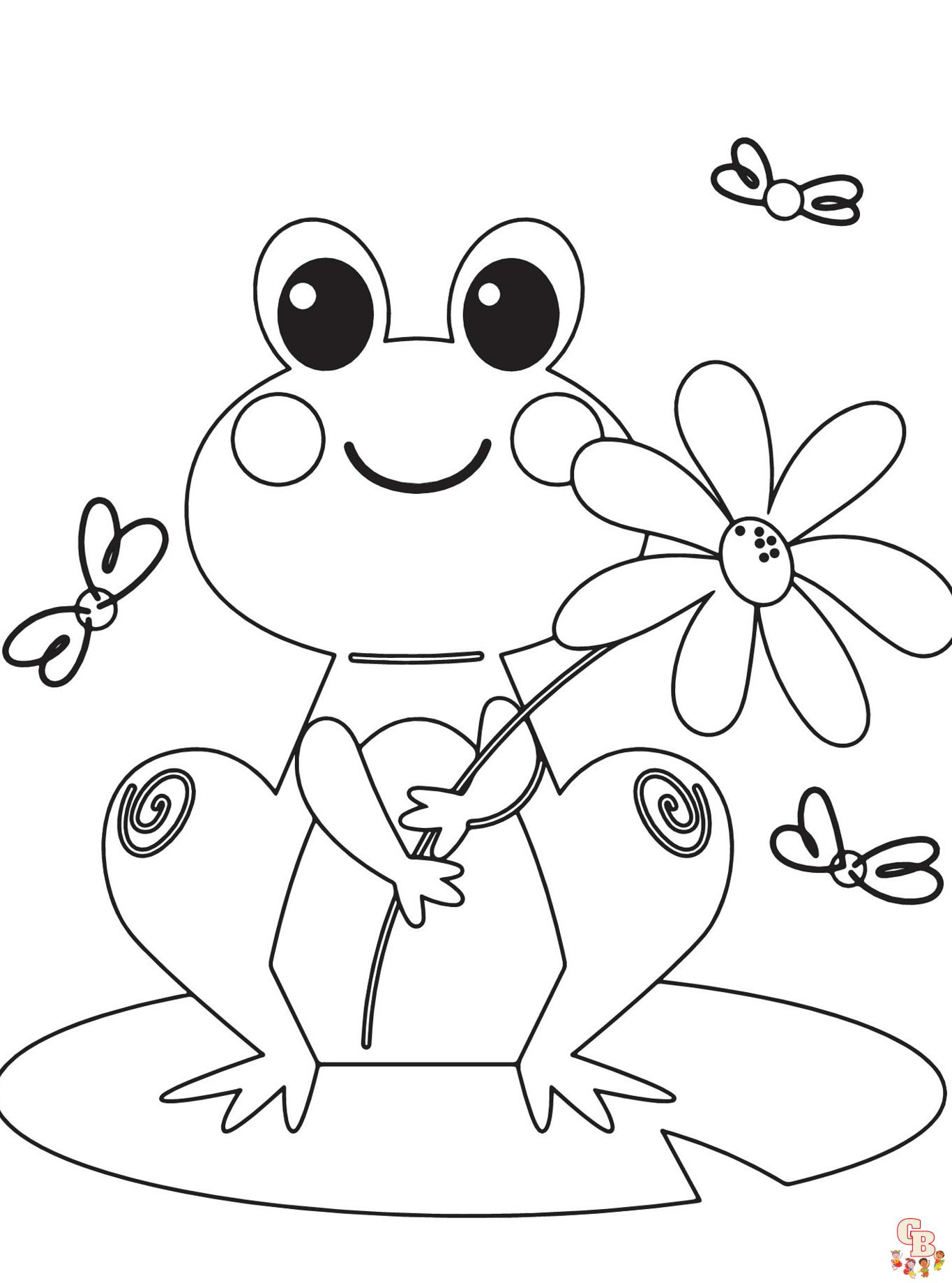 Cute Frog coloring pages