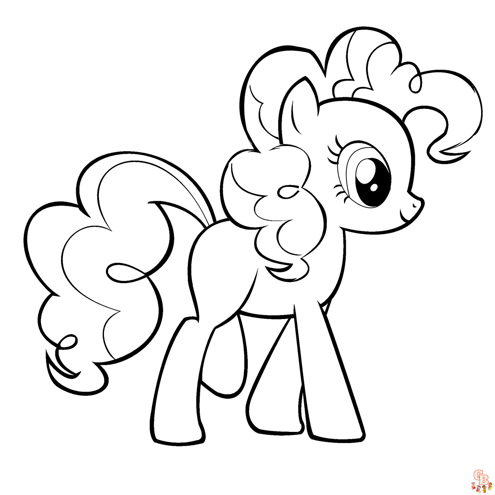 Cute Pinkie Pie coloring pages easy