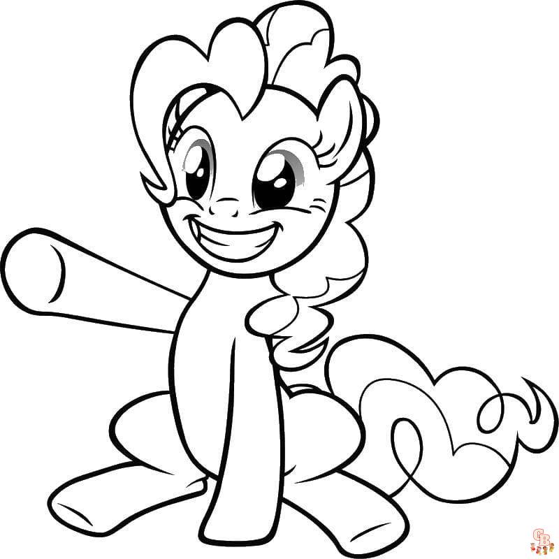 Cute Pinkie Pie coloring pages free 1