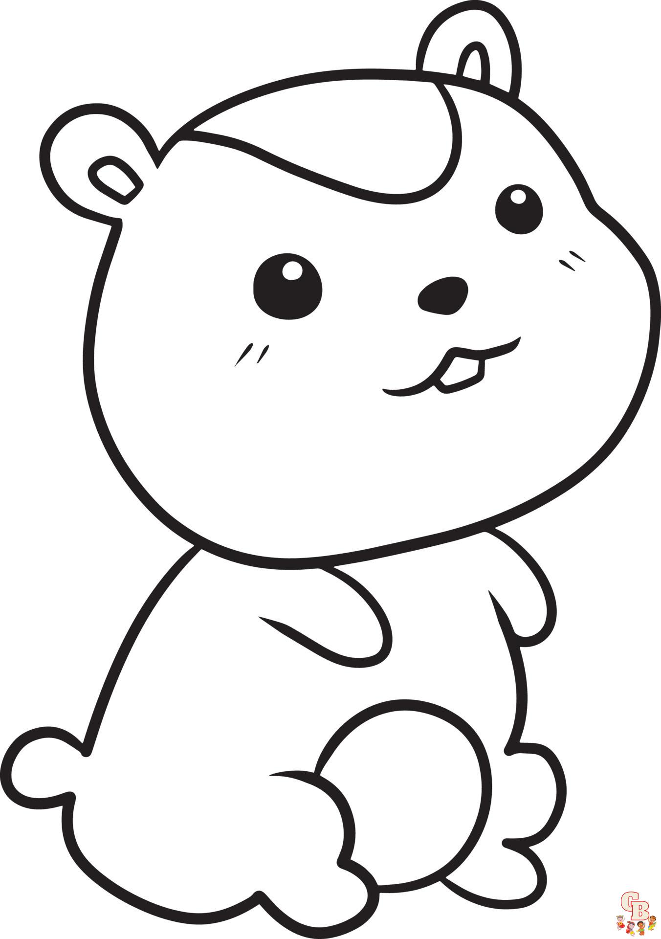 Cute Squirrel coloring pages easy 2