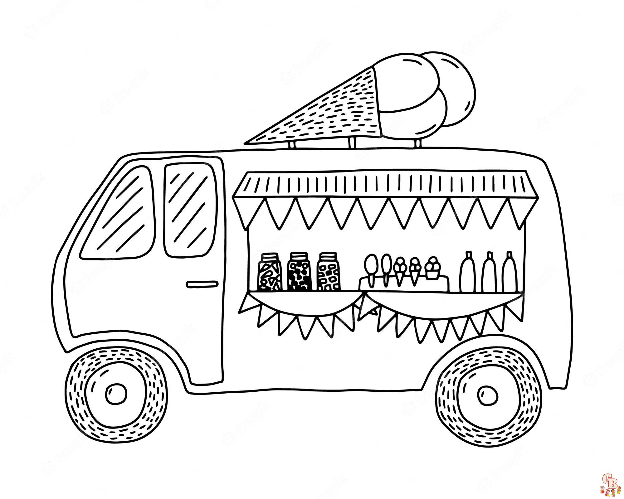 Cute Van coloring pages printable free