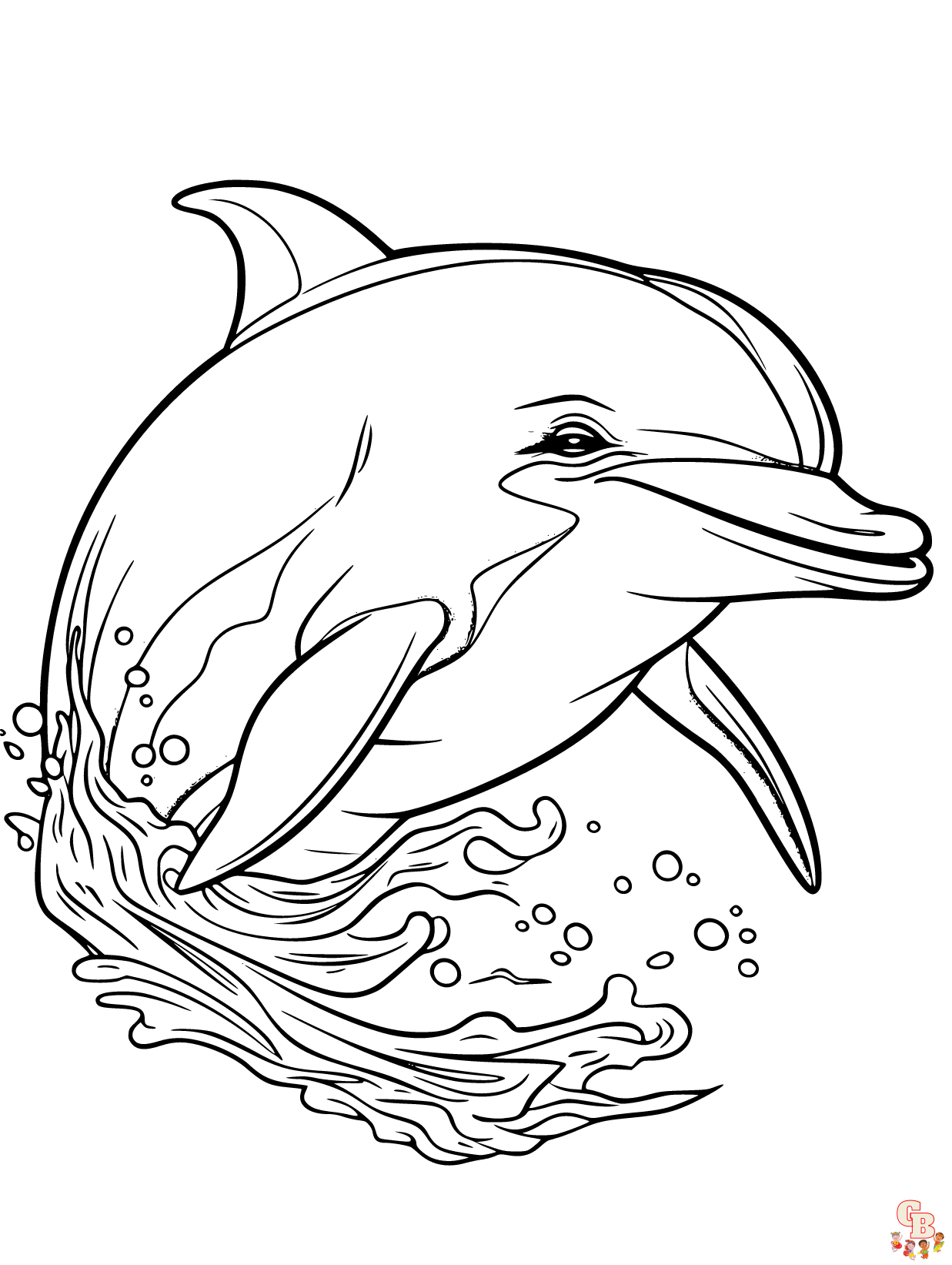 Dolphins coloring pages free