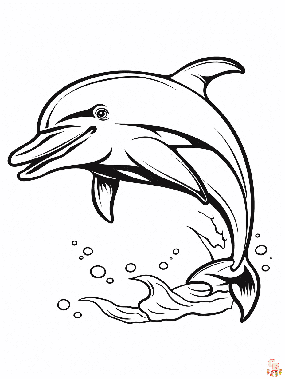 Dolphins coloring pages printable