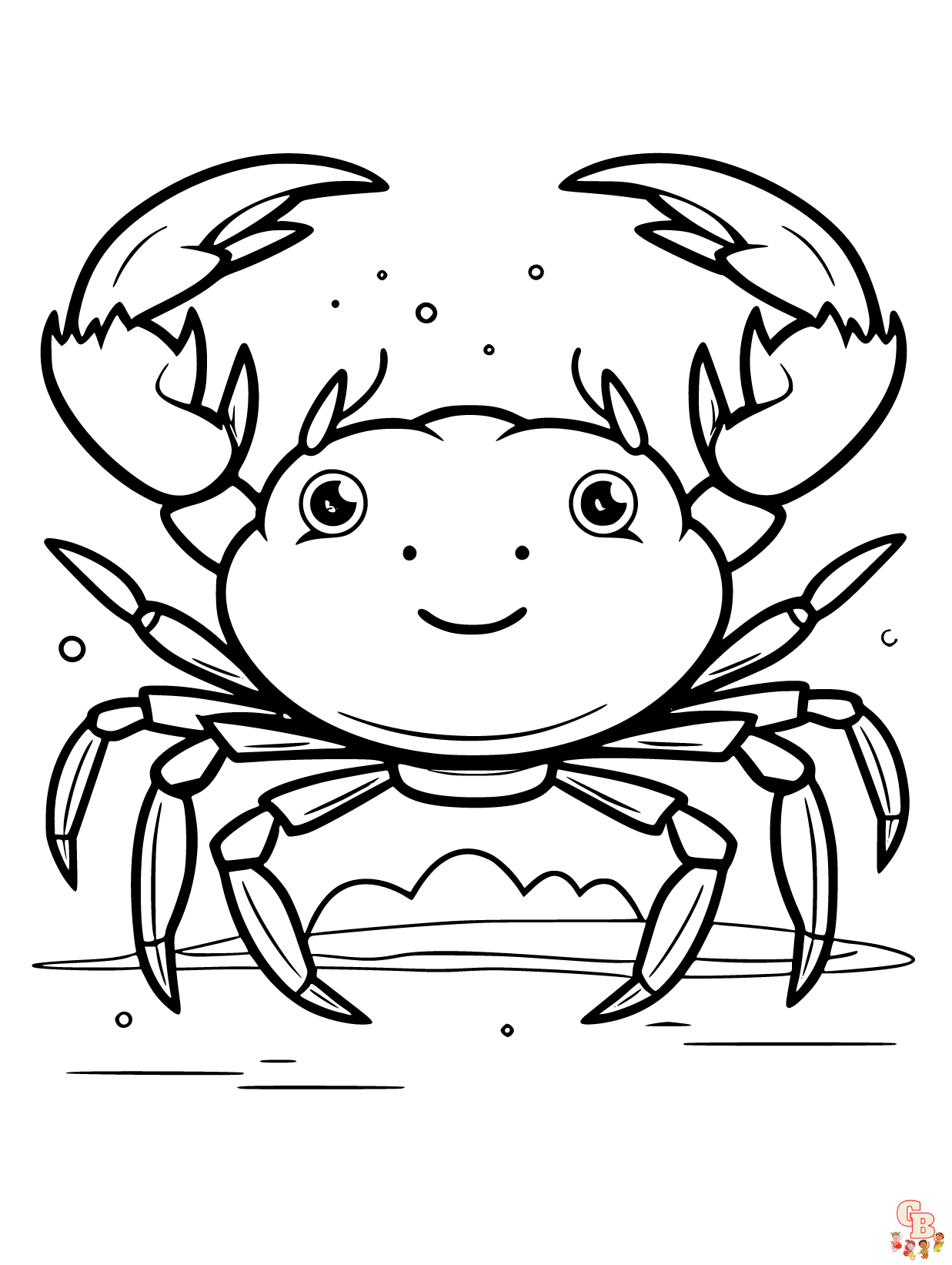 Free Crab coloring pages for kids