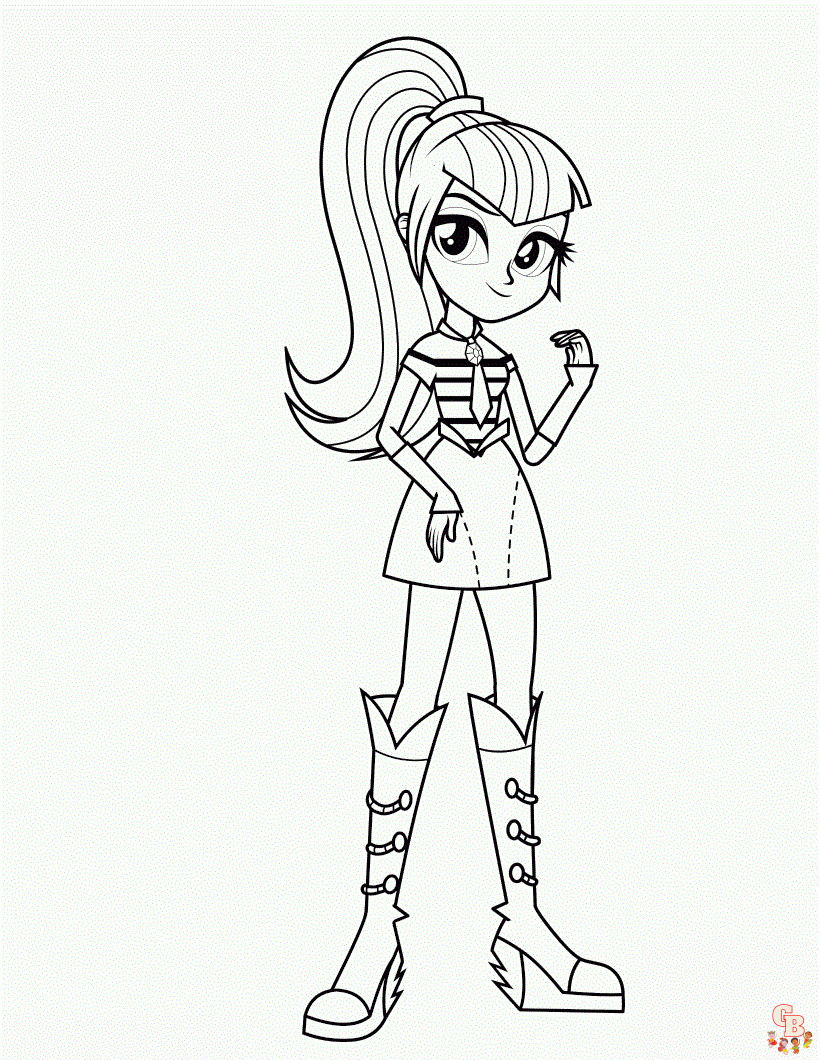 Free My Little Pony Equestria Girls coloring pages for kids