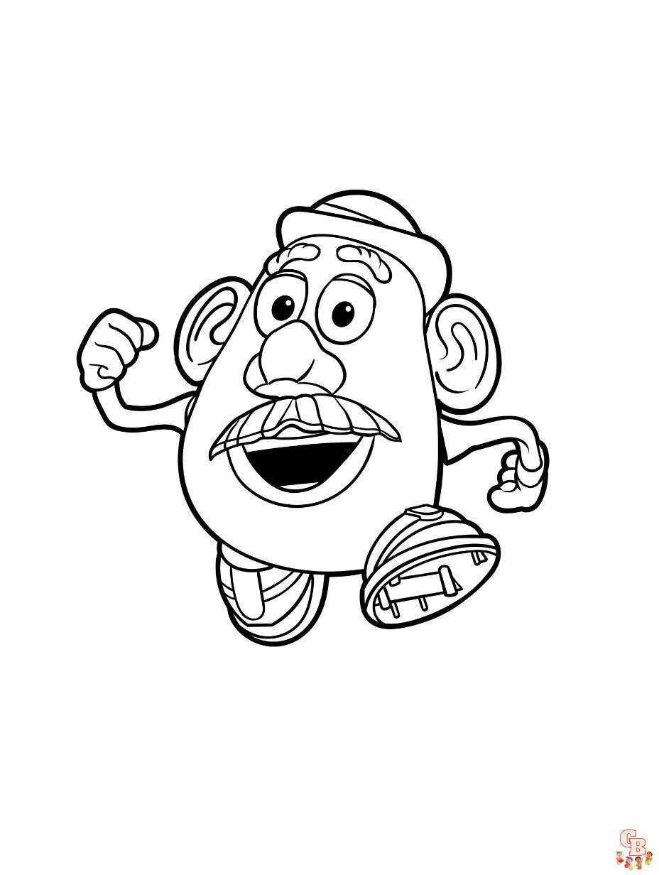 Free Potato Head Cute coloring pages for kids