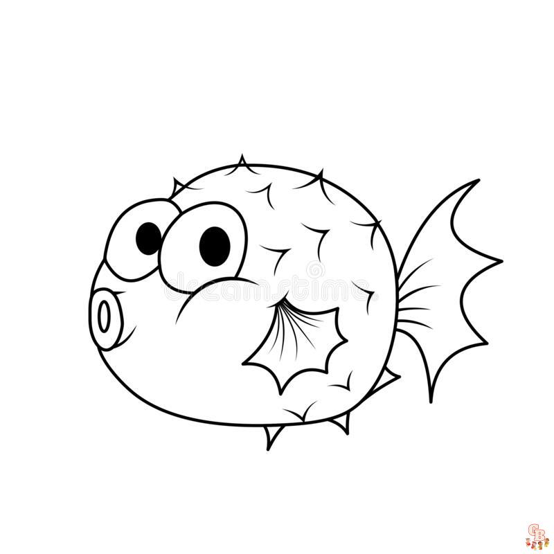 Funny Fish Cartoon Coloring Pages 2