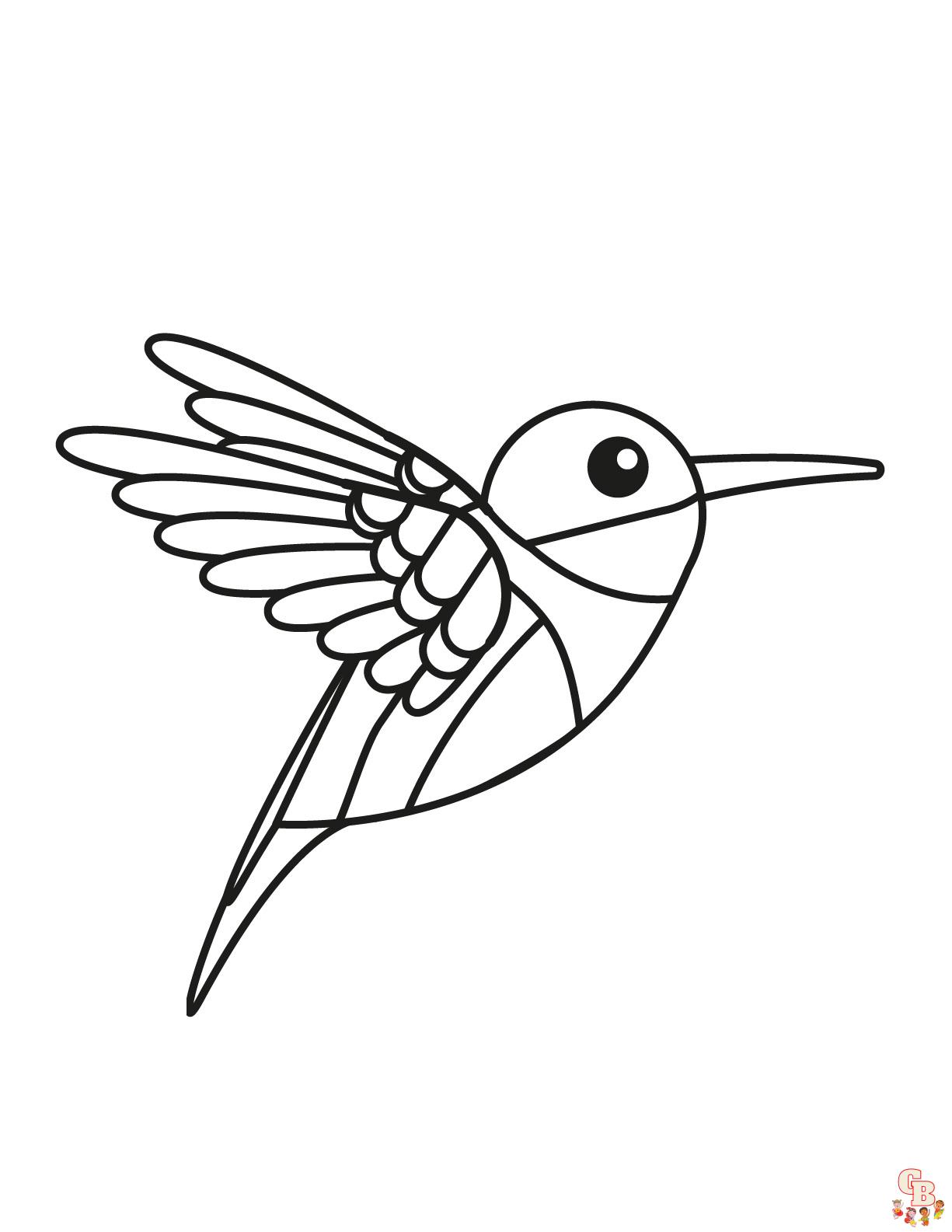 Hummingbird coloring pages to print 2