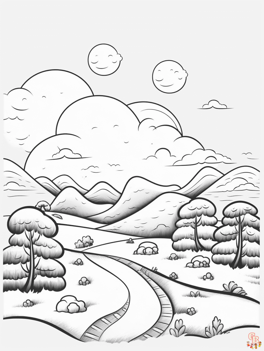 Landscape Coloring Pages printable