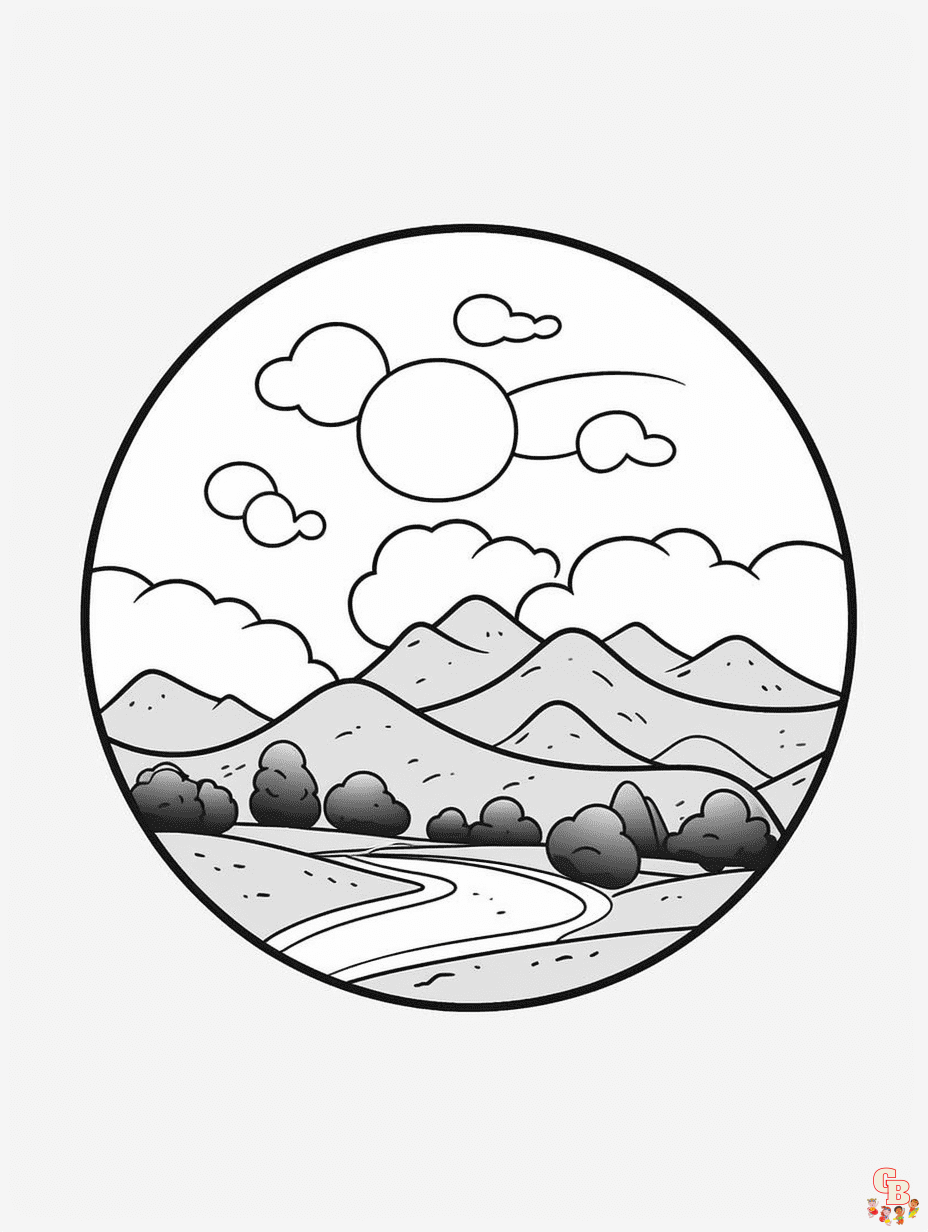 Landscape Coloring Pages to print