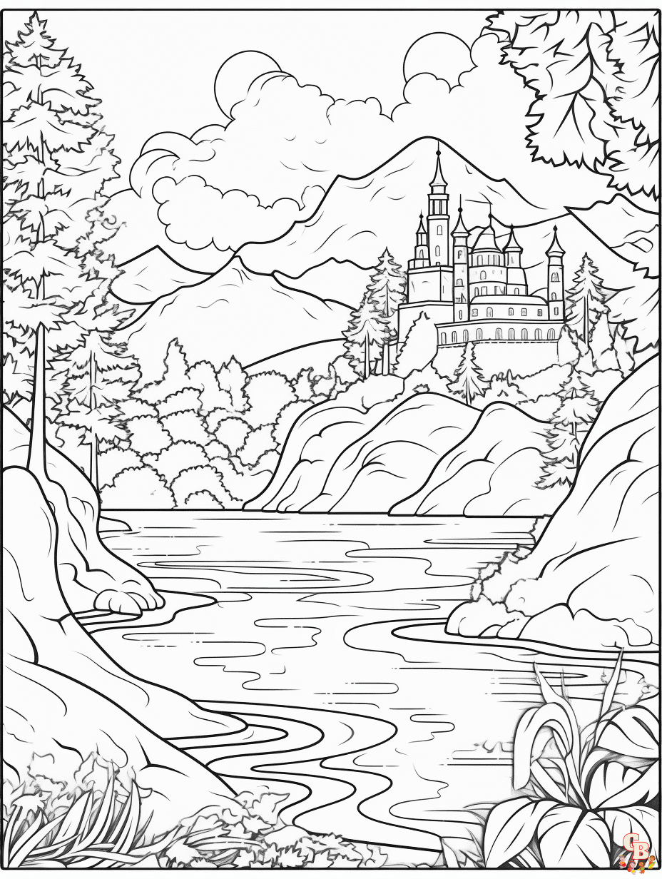 Landscape Coloring pages free