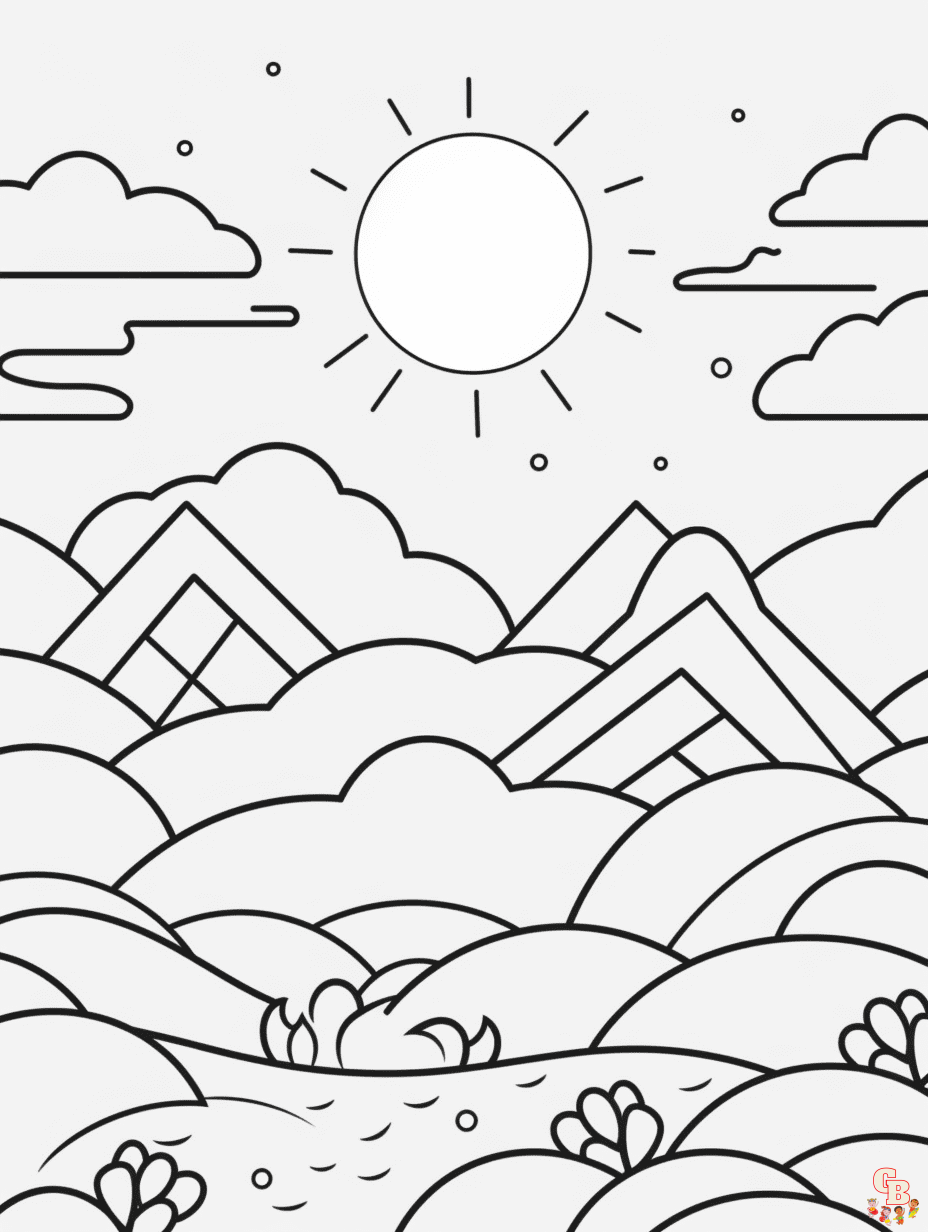 Landscape Coloring sheets