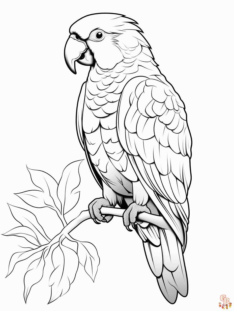 Parrot coloring pages