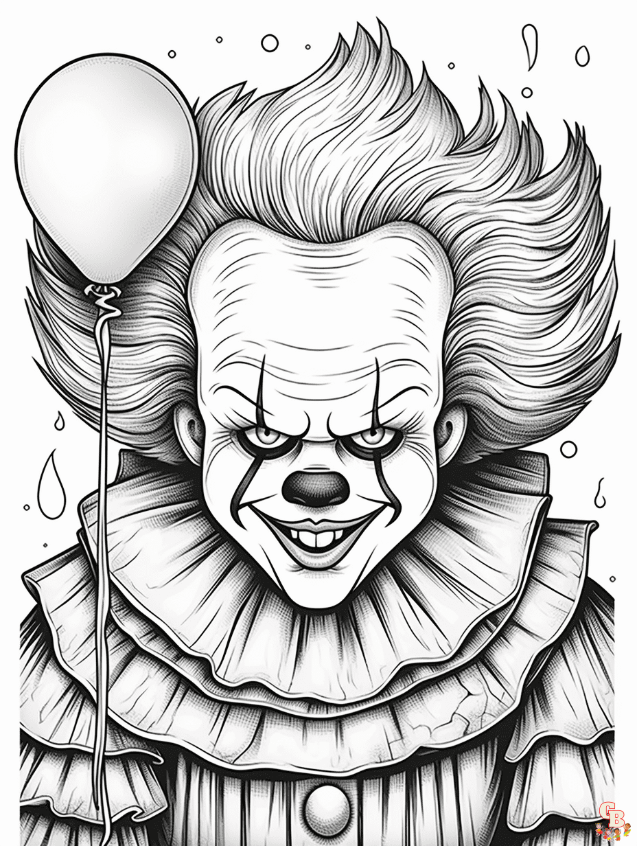 Pennywise coloring pages printable free