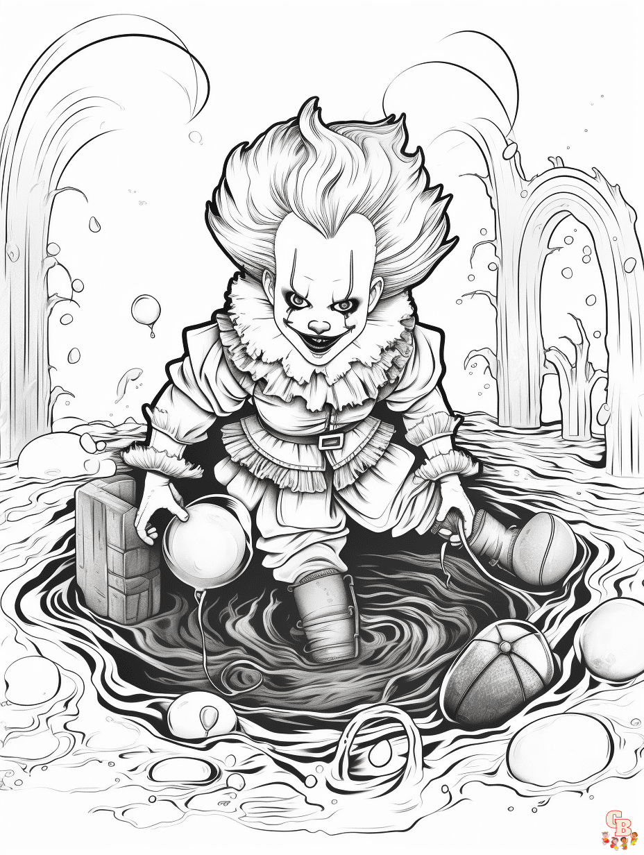 Pennywise coloring pages printable