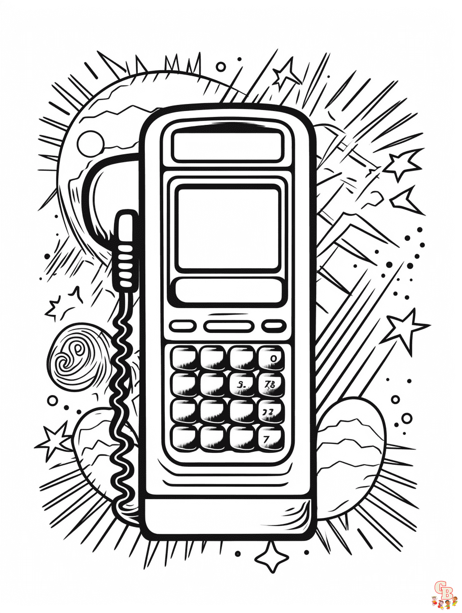 Phone Coloring Pages 8