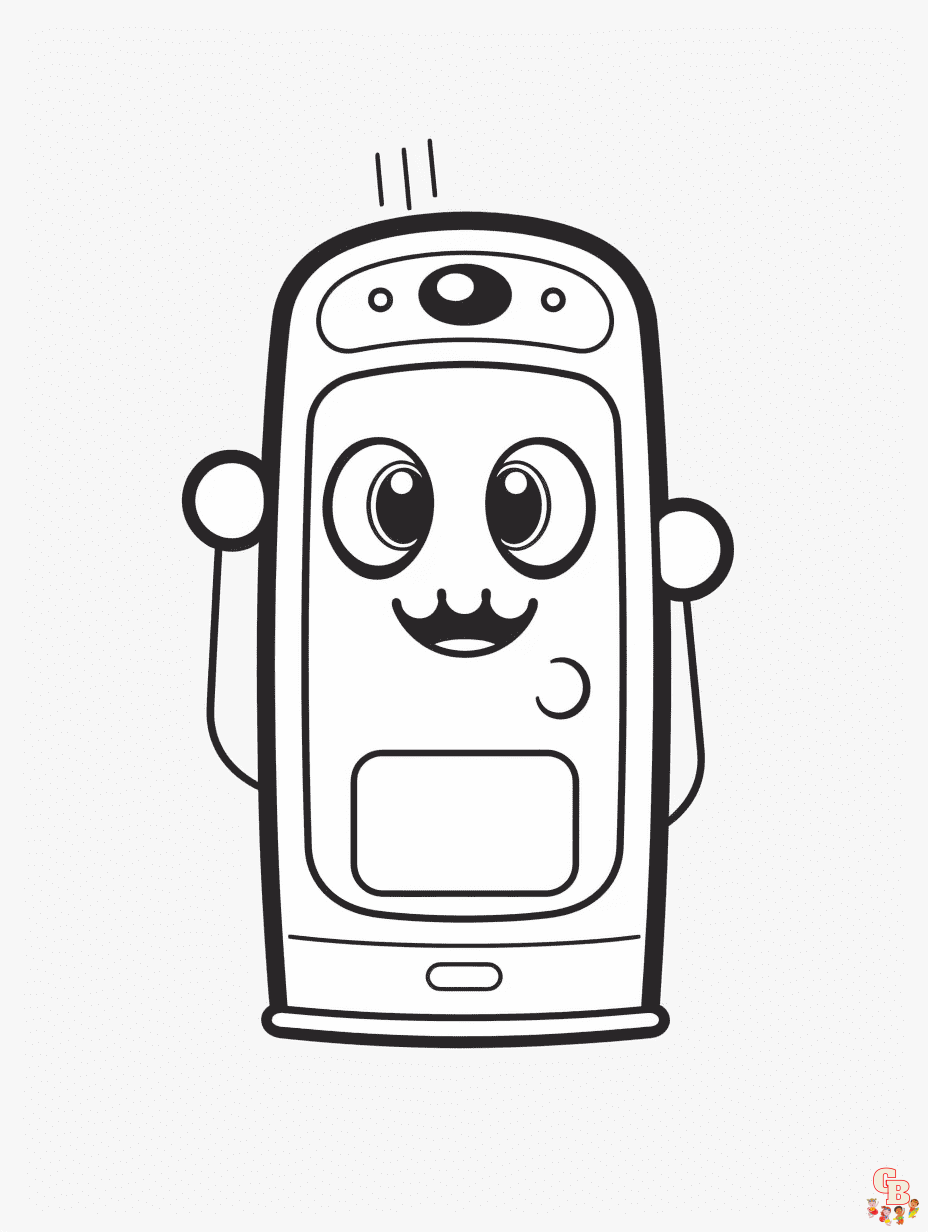 Phone Coloring Pages easy