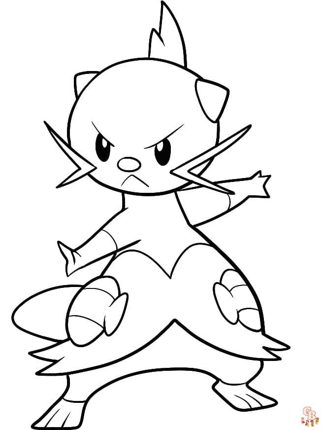 Pokemon Dewott coloring pages printable