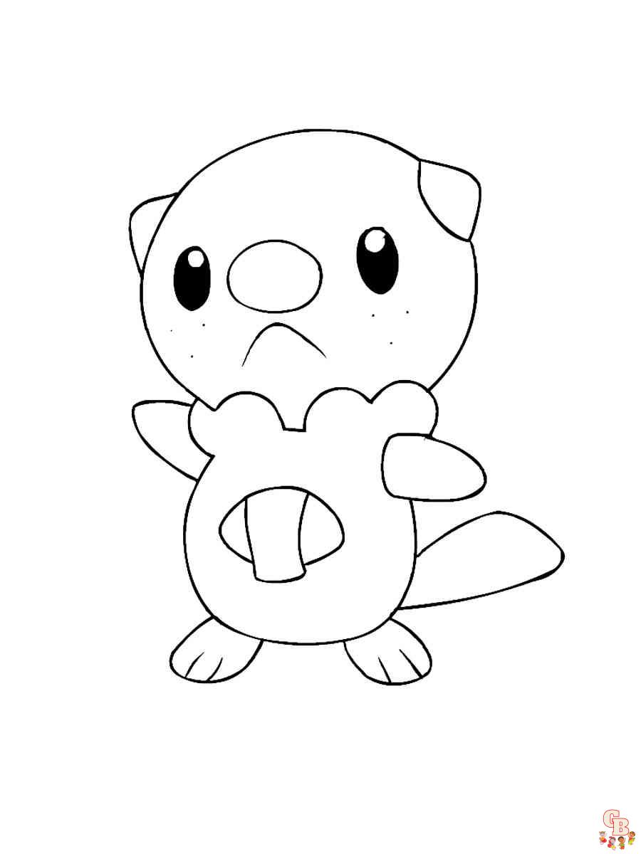 Pokemon Oshawott coloring pages